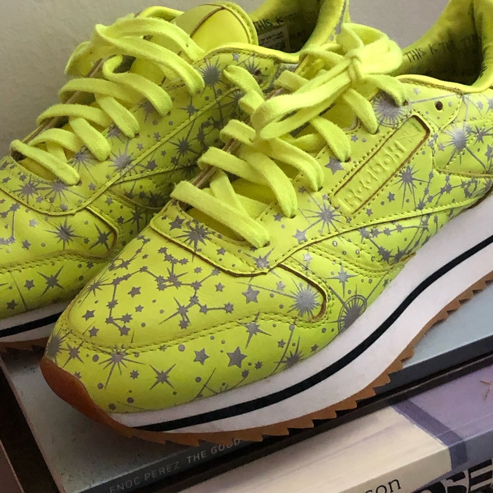 Reebok X Melody Ehsani Platform Sneakers Neon Yellow Constellation Size 8